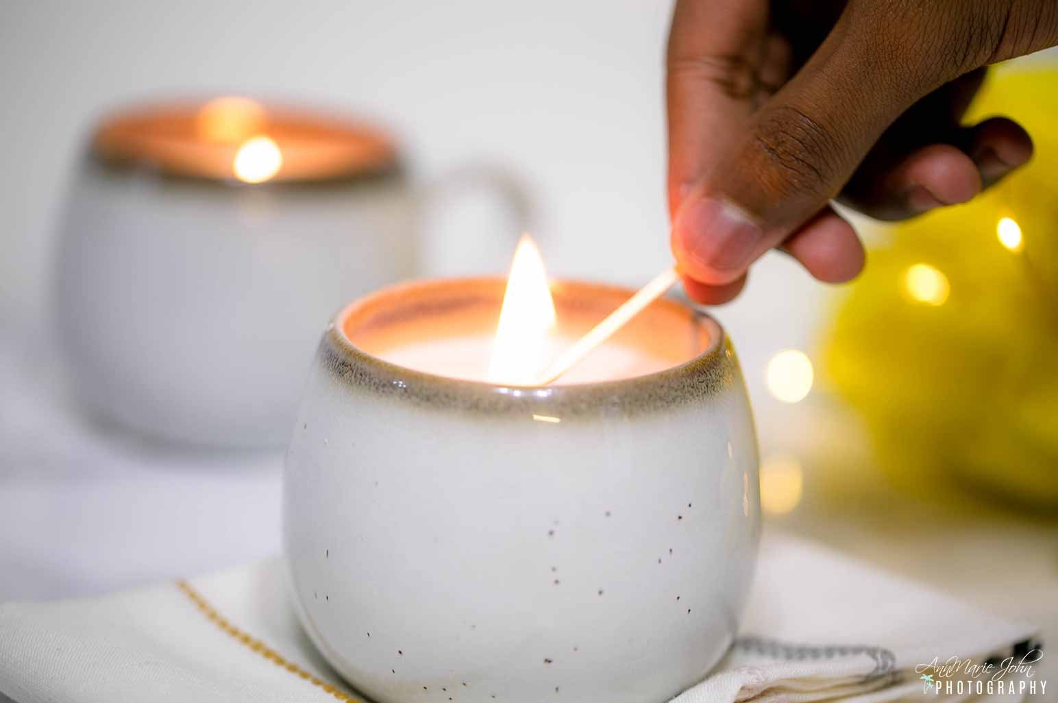 DIY Stoneware Mug Candle - AnnMarie John