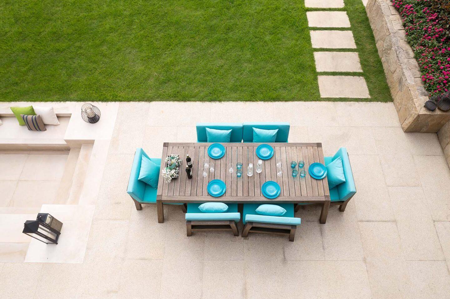 Backyard with Patio Set