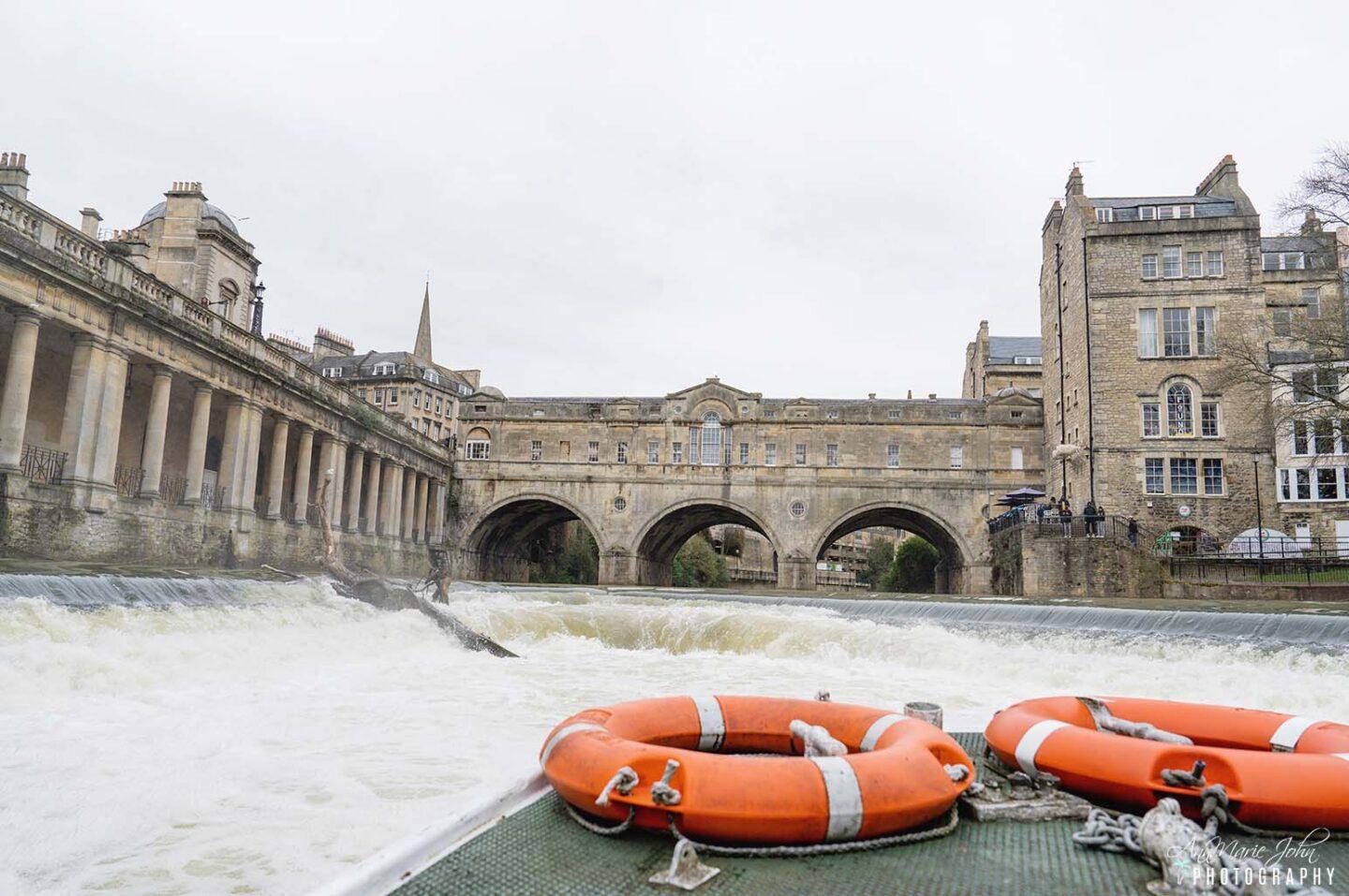 WaterFall at Pulteney Bridge in Bath